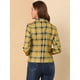 thumbnail image 5 of Chaqueta Tipo Blazer Informal Con Solapa De Muesca Y Manga Larga Para Mujer Cuadros amarillos M, 5 of 6