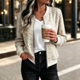 thumbnail image 2 of Zijinkuiwen Women Leopard Print Bomber Jacket Zip Up Long Sleeve Ribbed Cuffs Outerwear for Casual Daily Wear, 2 of 7