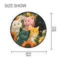 thumbnail image 5 of 36.2 Inch Round Floor Mat Various Colors Cat Carpet Decor Rug for Living Room Bedroom, 5 of 6