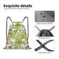 thumbnail image 4 of Xecao Gnome and Pineapple Pattern Sports Drawstring Backpack - String Swim Gym Bag with Wet Proof Pocket for Women&Men-Medium, 4 of 6