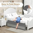 thumbnail image 5 of Babyjoy 71" Long Bed Rail for Toddlers with Removable Cover Breathable Mesh & Crossbar Gray, 5 of 9