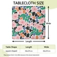 thumbnail image 2 of Fitted Tablecloth Square Waterproof Botanical Floral Table Cover with Elastic Edge, Backed Tablecloth for Farmhouse Patio Spring Picnic, 2 of 6