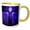Yellow/White, variant on 3drose, Bright Blue Heavenly Crossroads, 11oz Magic Transforming Mug
