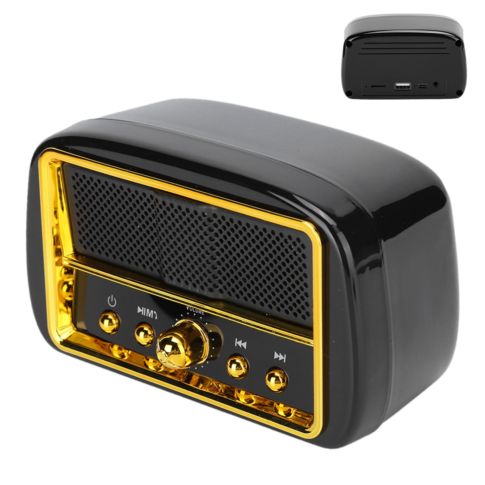 Zerodis Vintage Speaker Retro Speaker Powerful Bass One‑button Hands‑free  Call For /USB/ Trans-flash Card - Walmart.com
