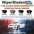 thumbnail image 2 of 2017 Toyota Camry Beam Wiper Blades Wipers w/1yr Warranty (Set of 2) (WiperBladesUSA), 2 of 5
