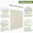 thumbnail image 5 of MiLin Top Down Bottom Up Cordless Cellular Shades No Drill Color-Matched No Tools Cellular Blinds for Windows Honeycomb Design Indoor Shades (Light Filtering Creamy, 61 1/4" W X 48" H), 5 of 6