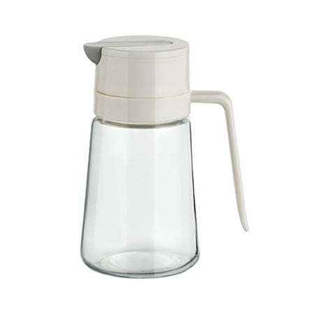 

Oil Bottle with Automatic Flap | Food Grade Large Capacity Glass Seasoning Bottle | Drip-Free Design Automatic Opening and Closing Oil Bottle