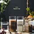 thumbnail image 2 of 1PCS 250ml/370ml Square Milk Glass Milk Box Glass Mug Transparent Milk Juice Box Cup Square Bottom for Anti-slip Heat Resistant, 2 of 5