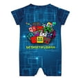 thumbnail image 2 of Geometry Dash Baby Boy Girl Short Sleeve Romper Clothing Set Print Cartoon Baby Summer One Piece Jumpsuit, 2 of 8