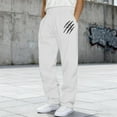 thumbnail image 2 of Awdenio Mens Pants Printed Wide Leg Drawstring Waist Loose Sweatpants with Pockets, 2 of 8