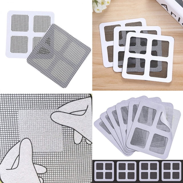 Xihbxyly Almacén de Liquidación Cinta de Reparación de Pantalla de Ventana de Puerta Portátil, Kit de Rollo de Reparación Cubierto de Malla de Fibra de Vidrio, Parche de Pantalla de Ventana Adhesivo