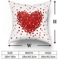 thumbnail image 7 of Valentines Day Pillow Covers 16x16 Inch Romantic Red Heart Throw Pillow Covers Holiday Anniversary Wedding Decorative Square Cushion Covers for Couch Sofa Bedroom Livingroom (Pack of 2), 7 of 7