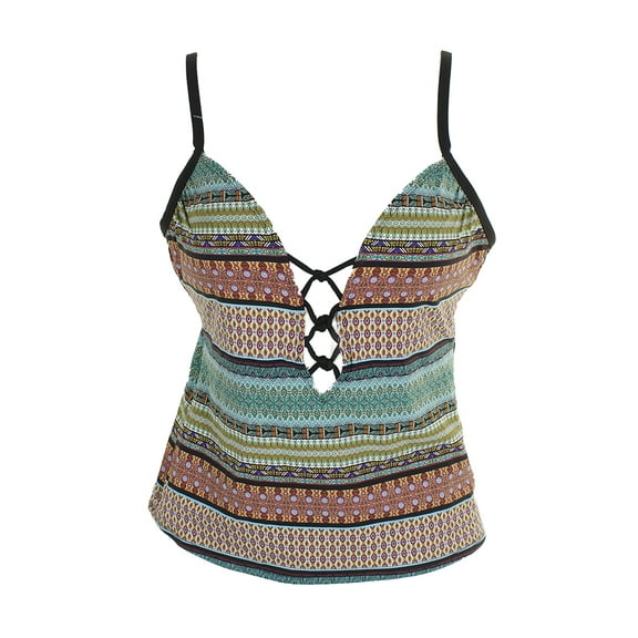 Bleu by Rod Beattie Women's Plunge Push-Up Top Swimsuit