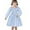 Bleu Clair, variante sur T-shirt pour Tout-Petit en Dentelle Élastique Robe Bébé Robe Enfants Fille Filles Enfants Moulante pour Fille Tout-Petit Filles Manches Longues Uni Danse Fête Robes Vêtements Bleu 2-3 Ans