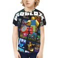 thumbnail image 1 of Roblox T-shirt pour Enfants à Manches Courtes Col Rond T-Shirts Garçons Filles Chemises Décontractées 3D Dessin Animé, 1 of 6