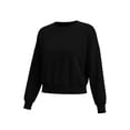 thumbnail image 4 of Maplenight Women's Cropped Crew Neck Sweatshirt Long Sleeve Casual Pullover Tops Loose Fit Fall Sweatshirts, 4 of 6