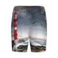 thumbnail image 7 of Daiia 3d Lighthouse in the Surf Mens Woven Stretch Pajama Short,Short Pajama Pants-X-Large, 7 of 7