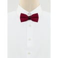 thumbnail image 2 of INSPIRE CHIC Father's Day Men's Formal Solid Pre-Tied Bow Ties Bowties Adjustable Strap Wine Red, 2 of 5