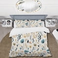 thumbnail image 2 of Designart "Serene Blue White Nordic Blooms" Floral Bedding Covert Set - Cottage Bed Set With 2 Shams, 2 of 5
