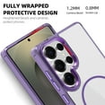 thumbnail image 3 of Dteck for Samsung Galaxy S25 Ultra with Magnetic Removable Magnetic Card Holder Wallet, With Magnetic Wallet Cards, Shockproof Slim Back Hard Case, Purple, 3 of 6