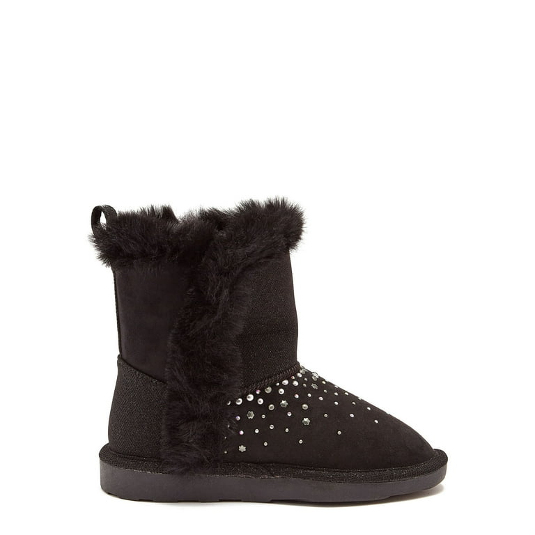 Justice Girls Embellished Faux Fur Boots, Sizes 13-6, Winter