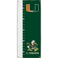 thumbnail image 1 of BSI NCAA Miami Hurricanes Toise Bannière, Vert, Taille Unique, 1 of 2