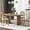 1: Natural Wood Wash, variant on Harper & Bright Designs Farmhouse 6 Pieces Dining Table Set for 6, Solid Wood Kitchen Table Set with 4 Upholstered Chairs and Bench, Grey