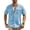 Light Blue, variant on Mens Short Sleeve Button Down Linen Shirt with Spread Collar and Dual Chest Pockets for Casual or Office Wear