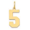 thumbnail image 1 of 14k Yellow Gold Medium Number 5 Necklace Charm Pendant Charms, 1 of 6