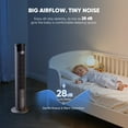 thumbnail image 5 of EDX Tower Fan for Home, 36" Standing Floor Fan, 25 ft/s Bladeless Fan Cold Air, 28dB Quiet for Sleep, Remote, 60° Oscillation, 12H Timer, 5 Speeds, 4 Modes, LED Display，Black, 5 of 9