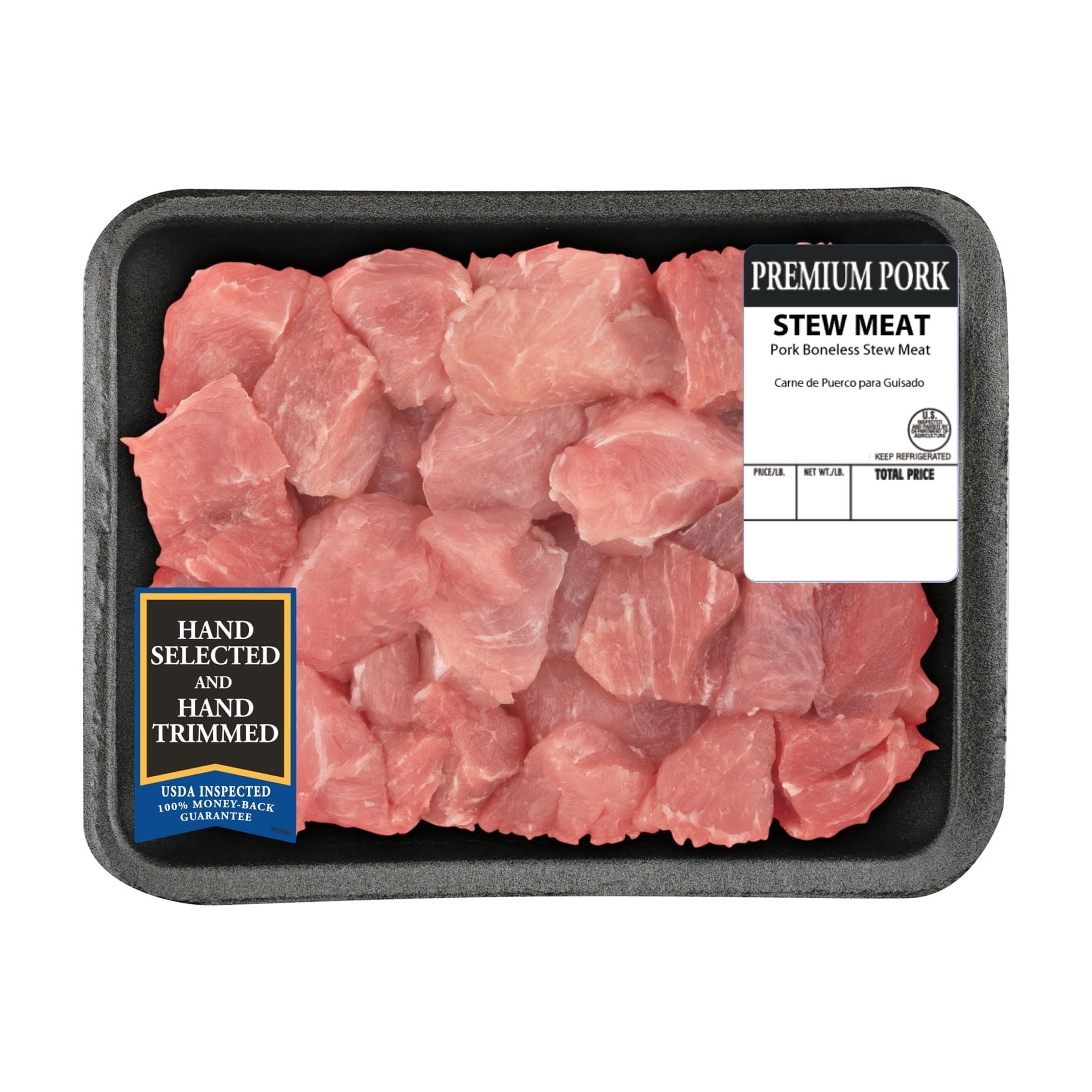 Pork Stew Meat Boneless, lb Tray