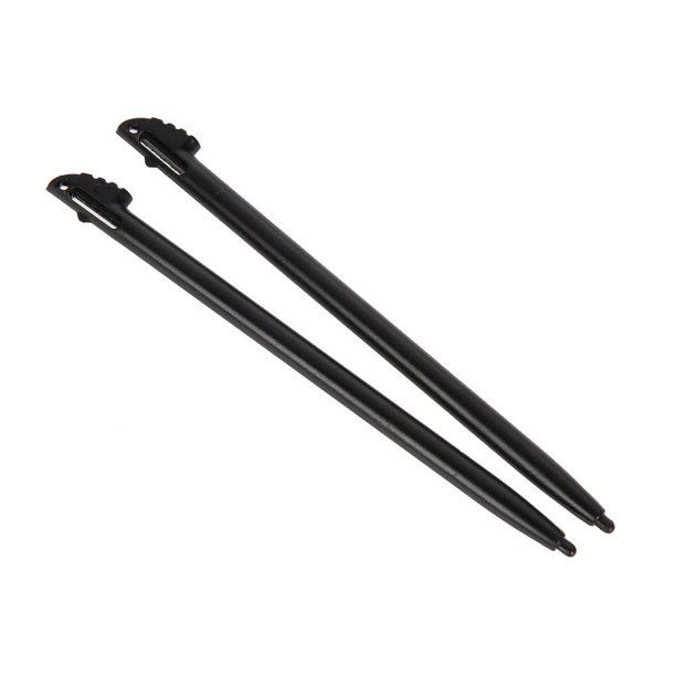 2 X lápiz óptico de pantalla táctil de plástico negro para Nintendo 3DS N3DS XL LL nuevo