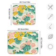 thumbnail image 4 of Yayeee Dish Drying Mat for Kitchen Counter 16"x18" Microfiber Absorbent Pad, Floral Wave, 4 of 7