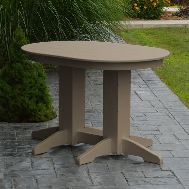 A & L Furniture Poly 48 x 33 in. Oval Outdoor Dining Table Walmart