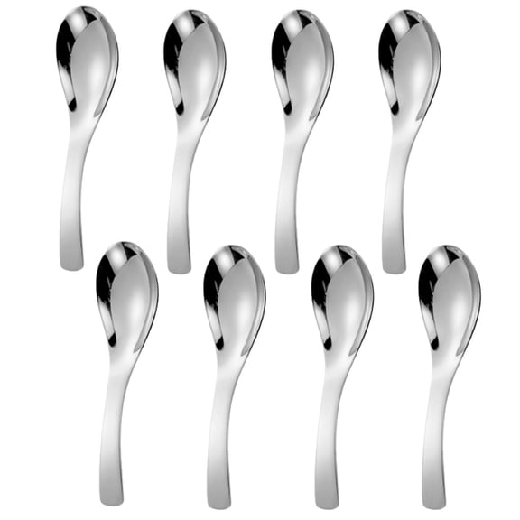 Sugar Spoon (Set of 8) - Stainless Steel Tea Spoon - Food Grade & Dishwasher Safe - Perfect Spoon for Tea & Coffee - Silver