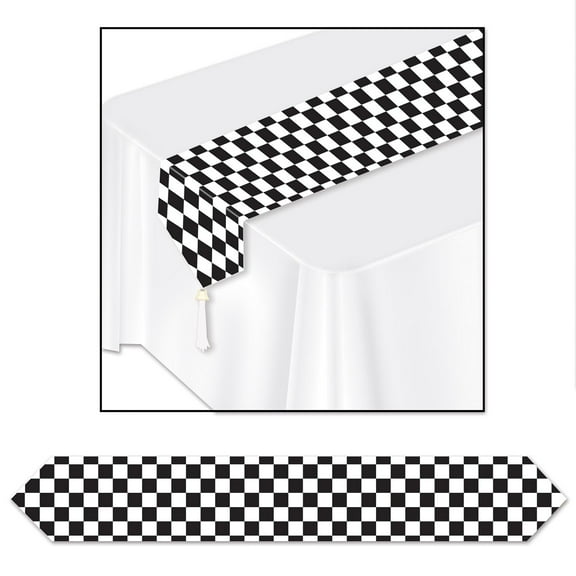 Beistle 54100 Printed Checkered Table Runner, Pack Of 12