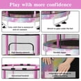 thumbnail image 7 of Baxluxe 55" 7-in-1 Upgraded Kids Trampoline, Reinforced Safe Design with Adjustable Height & Net, 500lbs Capacity Indoor and Outdoor Mini Trampoline for Boys & Girls Ages 3-8, Rainbow Unique, 7 of 7
