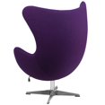 thumbnail image 3 of Black Leather Egg Chair with Tilt-Lock Mechanism, 3 of 4