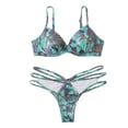 thumbnail image 1 of Bañador sexy con aros y almohadilla en el pecho para mujer Traje de baño dividido con estampado dorado Fridja  nalpqowj58545, 1 of 8