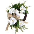 thumbnail image 3 of Coronas de Magnolia artificiales de 45cm para colgar en la puerta delantera, primavera y verano, florecimiento hecho a mano para foto de vacaciones, a Soledad Corona colgante de puerta delantera, 3 of 10