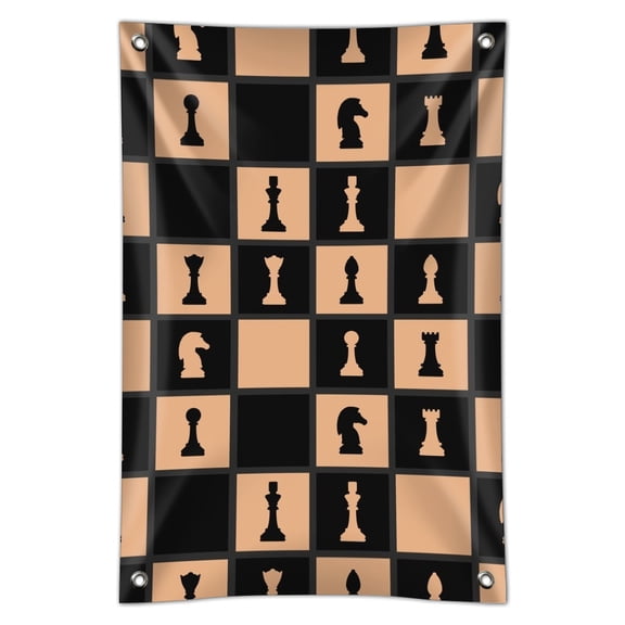 Chess Board Pieces Pattern Home Business Office Sign