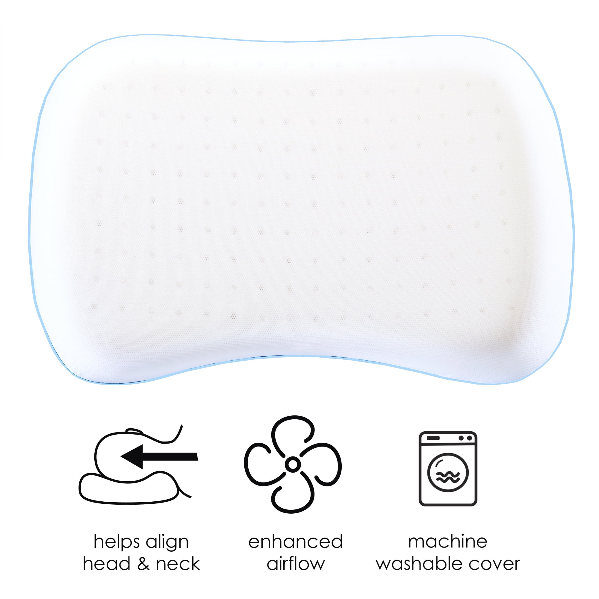 Dream Serenity Ergo Shape Comfort Memory Foam Pillow 1 Each Walmart Com Walmart Com