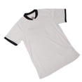 thumbnail image 2 of Camiseta de fútbol para hombre, manga corta, abotonada, con estampado de letras, transpirable, rendimiento atlético, camiseta blanca M, 2 of 15
