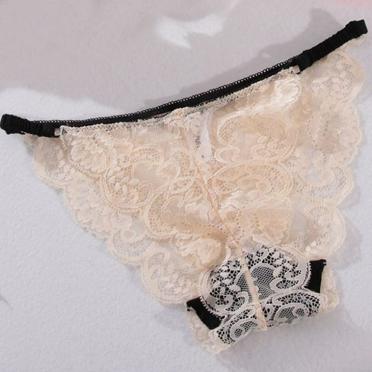 Homadles Womens Underwear- Sexy Slim Fit Stretch Lace Breathable Mid  Waisted Hipster Panties White L