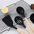 thumbnail image 3 of ReaNea Silicone Kitchen Utensils Set 38 Pieces, Non-Stick Cooking Utensils Set with Muti-Use Hooks and Utensil Racks（Black）, 3 of 10