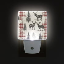 Yayeee LED Night Light for The Home Plug in With Light Sensors 2 Pack, Beige Deer