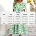 thumbnail image 4 of Women's Floral Short Sleeve Dress Casual Crew Neck T-Shirt Dress with Pockets Summer Midi Dresses, 4 of 6