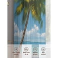 thumbnail image 6 of Palm Trees Sheer Curtains 72 Inch Length 2 Panels Set Window Treatments, Summer Beach Coastal Nautical Sea Ocean Rod Pocket Semi Curtains for Living Room/Bedroom/Kitchen Décor, 104"W x 72"L, 6 of 7