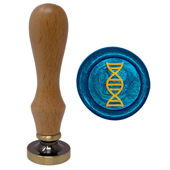 DNA Molecule Double Helix Science Symbol 1" (25mm) Brass Wax Stamp Sealing Seal for Wedding Invitations Envelopes