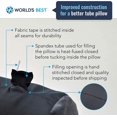 thumbnail image 6 of World's Best Air Soft Microbeads Tube Pillow, Navy, 6 of 6